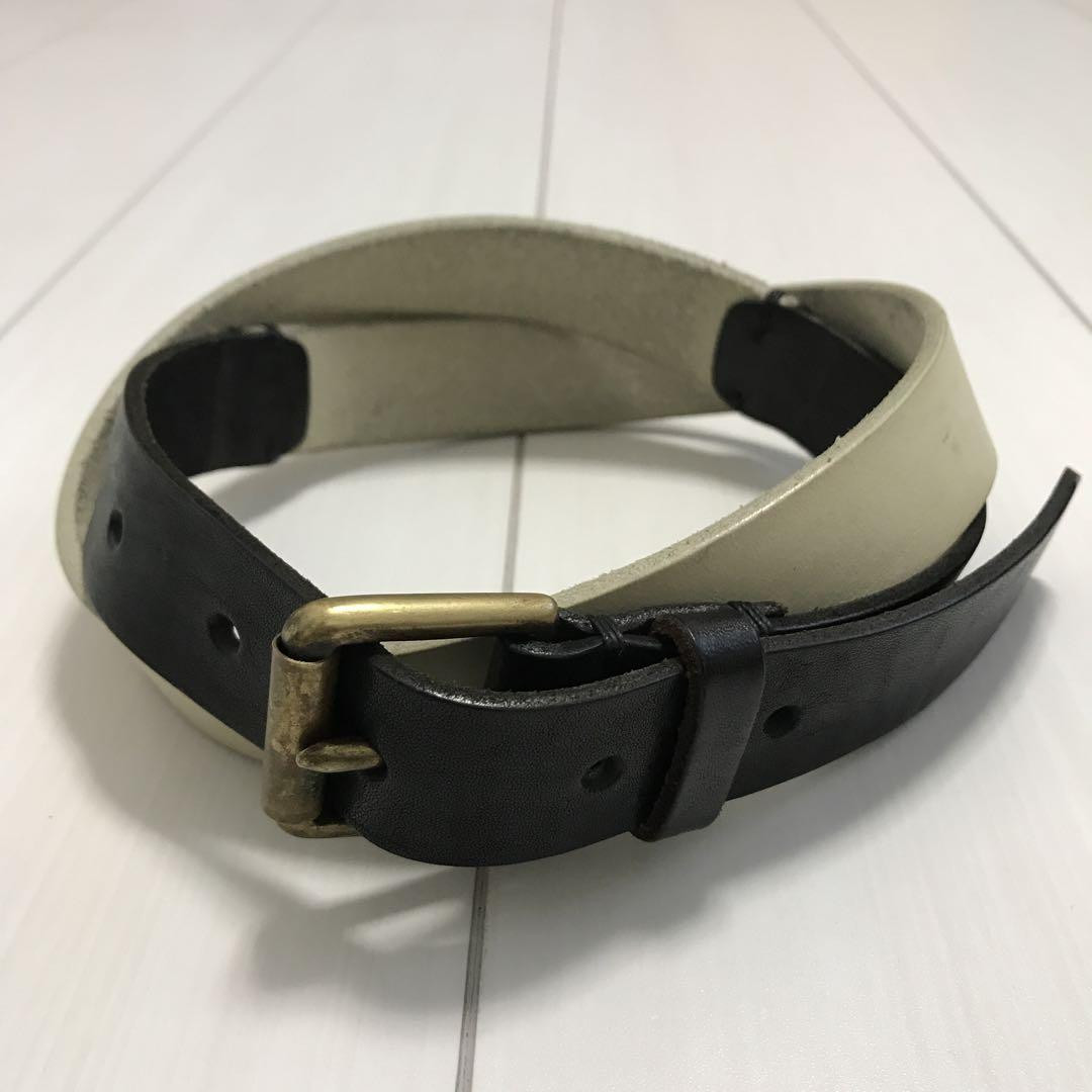 Halcyon Belt Co Genuine Leather Two-Tone Belt 35 x 1.1 Made in England