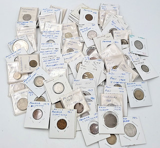Unsearched Foreign World Mixed Silver Panama Peru Philippines Coins Lot. H211