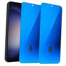 2 Pack Anti-Privacy Tempered Glass for Samsung Galaxy S24 / S25 Anti-Spy Blue