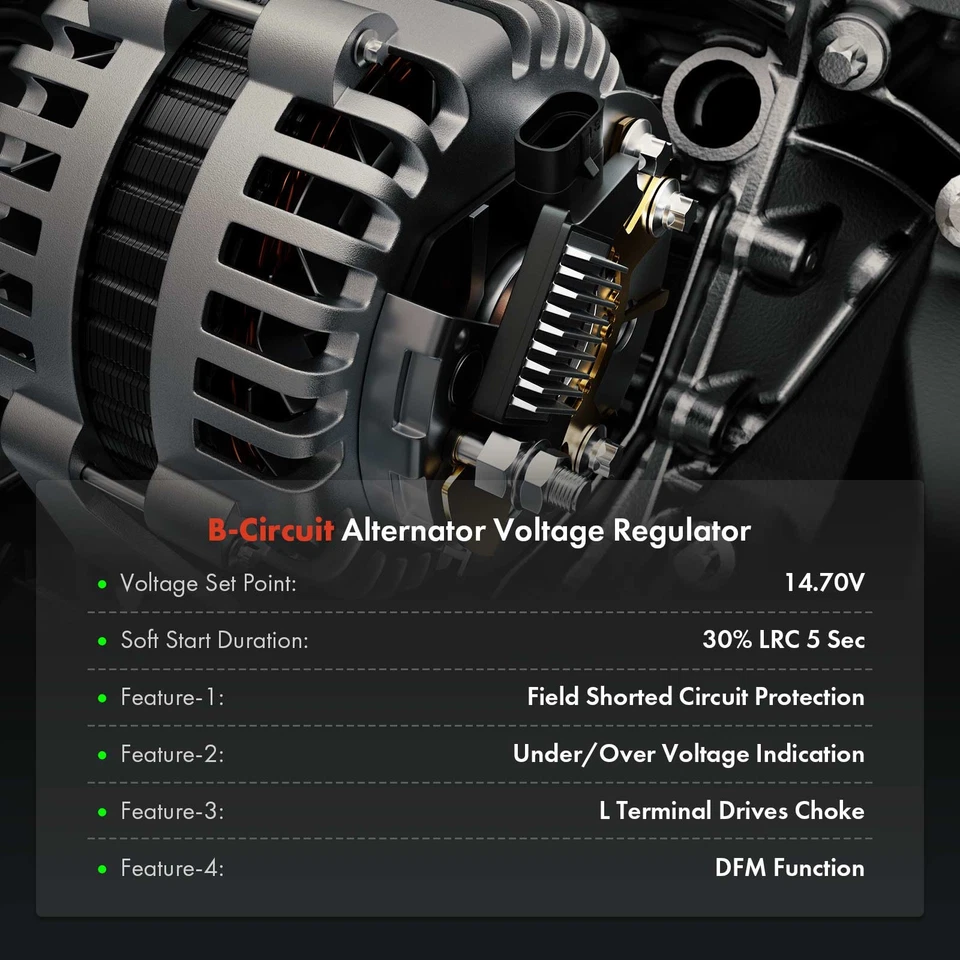 Regulador de voltaje del alternador para Saturn Astra 2008-2009 L4 1,8 L GAS 14,7 voltios Foto 2 de 4