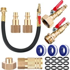 Hotop Rv Winterizing Blowout Kit, 15.75" Sprinkler Blowout Adapter with Shut Off