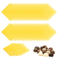 300 Pcs Candy Wrappers, 5 x 5 Inch Chocolate Wrap Paper for Lollipop, Yellow