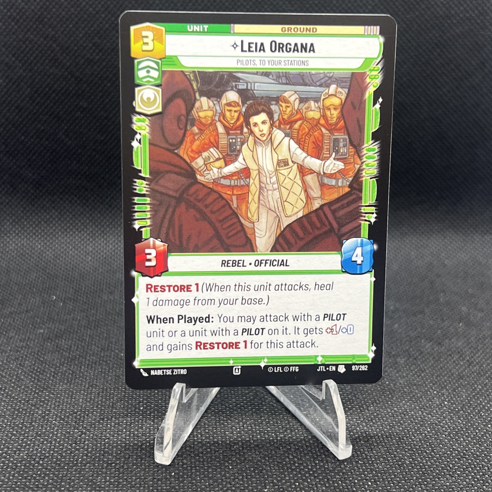 Star Wars: Unlimited - Leia Organa - Jump To Lightspeed NM/M Condition