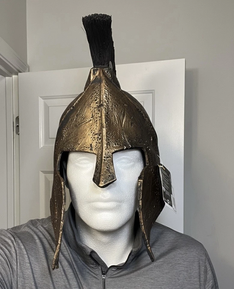 300 King Leonidas Spartan Helmet Rubber Costume - Official Licensed - NEW! - Image 3 of 4
