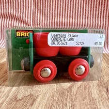 33621 Brio Wooden Train Tipping Concrete Wagon Car Red Green Toy Magnetic  Box