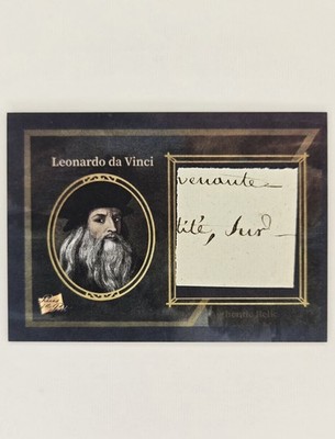 2025 Pieces Of The Past Leonardo Da Vinci Hand Written Jumbo Relic Document 142