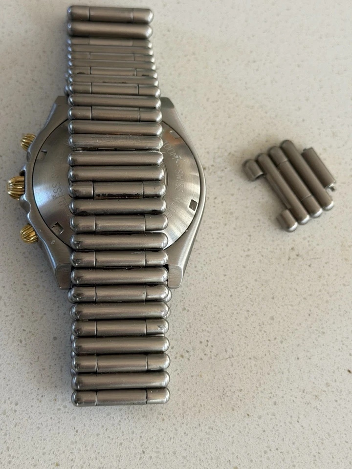 Reloj Brietling Automático Acero/Dorado Cronomat - Cara Azul Foto 3 de 4