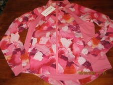 NWT 139 ATHLETA Run with It pink orange painted energy athletic jacket SZ SM