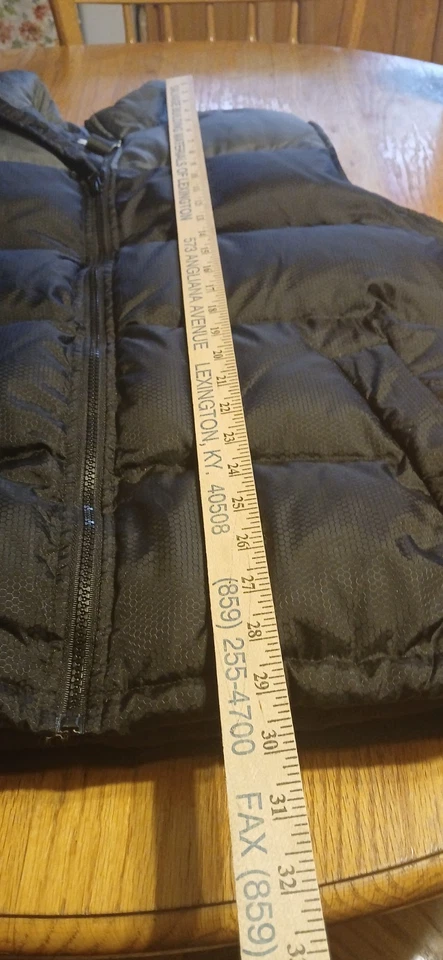 Sleeveless Athletech Black/GrayPuffer Vest Size Full Zip Medium M Polyester Nylo - Image 4 of 4