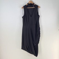 City CHic dress womens plus size M black cocktail midi choker neck 124263