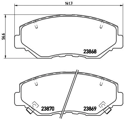 Brake Pads Set fits HONDA CR-V Mk2 RD5 2.0 Front 01 to 07 K20A4 Brembo Quality - Image 2 of 3