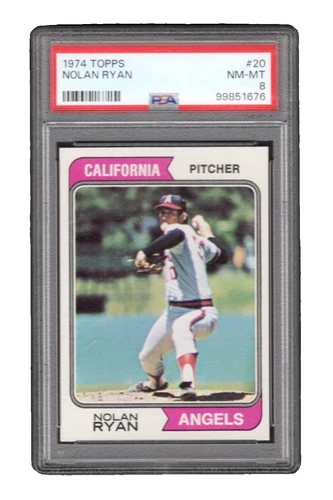 1974 TOPPS NOLAN RYAN CALIFORNIA ANGLES #20 PSA 8 NM-MT