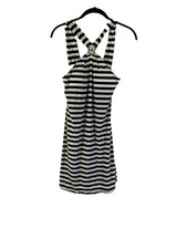 New Michael Kors Swim Beach Dress Womens XS Striped Halter Top Build It Bra