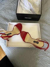 Nine West Sandals Red Patent Leather