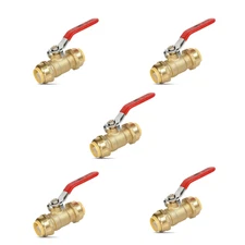 5 PIECES 1" PUSH FIT BALL VALVE WITH REMOVING DISCONNECT CLIP