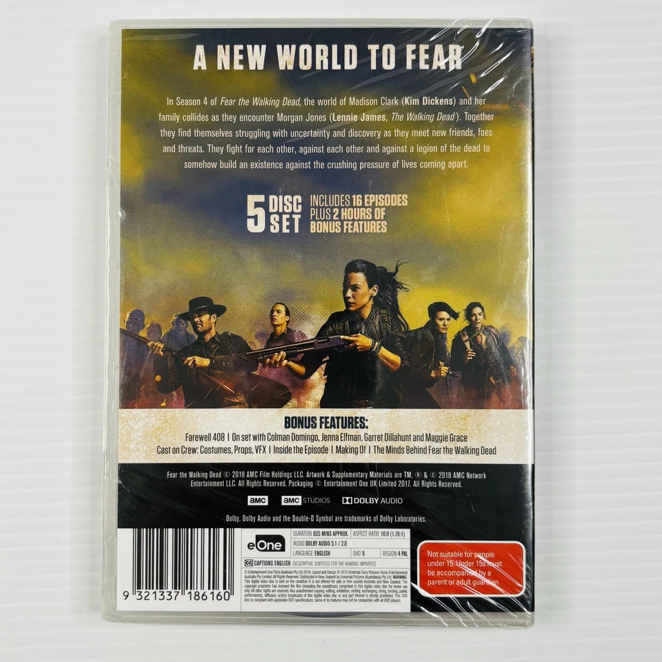 Fear The Walking Dead Season 4 DVD Brand New Sealed Tracked Postage Region 4 PAL - image 2 of 3