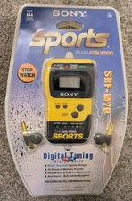 NEW Sealed Vintage Sony Walkman Sports FM/AM Radio SRF-M70 - Yellow RARE