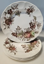 Harvest Time Brown Multicolor By Johnson Brothers Salad Plates Set Of Four 