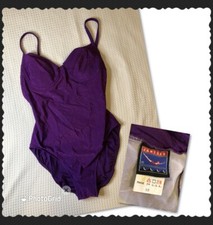 Jantzen -Women s - Size 10 Solid Purple - Underwire 1-Piece Swimsuit Adjustable