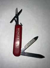 Vintage/Rare Wenger Delemont Esquire 65mm Red Swiss Army Knife Since 1893