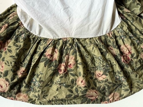 RARE! Ralph Lauren IRISH MEADE Maura *QUEEN BED SKIRT Green Roses FLOWERS Floral - Picture 5 of 19