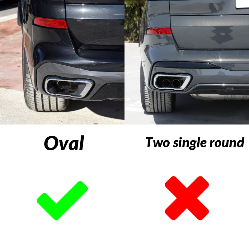 Car Exhaust Pipe Tail Muffler Tips For BMW X5 G05 X6 G06 40i 2019+