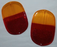 TAIL LIGHT LENS RED AMBER SET OF 2 PAIR VOLKSWAGEN T2 TRANSPORTER BUS 1962-1971
