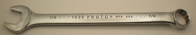 Proto Professional 7/8  Combination Wrench 1228 USA 12pt