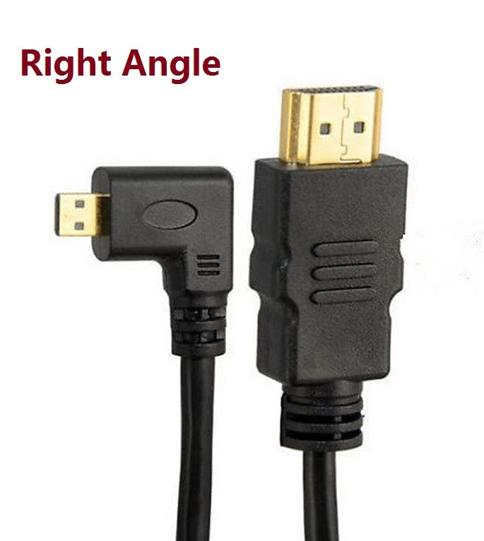1.8M HDMI to 90° Degree Micro HDMI Male 4K Cord Cable Left Right Up Down Angle - Image 3 of 4