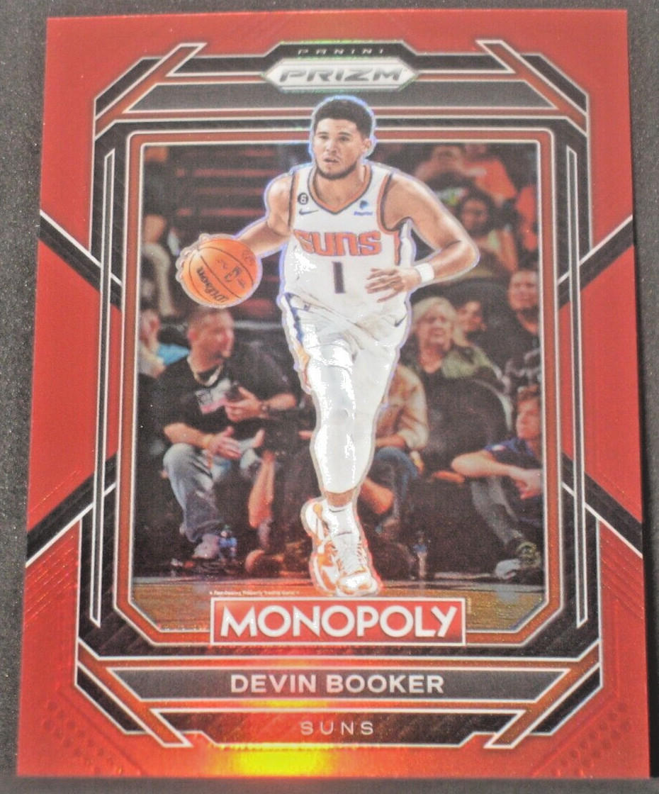 Devin Booker 2022-23 Panini Prizm Monopoly Red Parallel #71 (28/99) Phoenix Suns