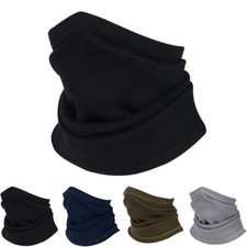 Winter Fleece Neck Warmers Gaiter Thick Long Soft Scarf Windproof Ski Face Mask
