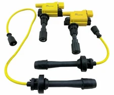 2 Ignition Coils + Spark Plug Wires for 01-05 Miata 1.8L 04-05 Mazdaspeed Turbo