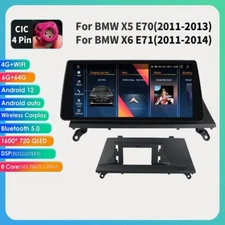 6+64GB Android 12.0 Carplay Car Radio Stereo GPS For BMW X5 X6 E70 E71 2011-2010
