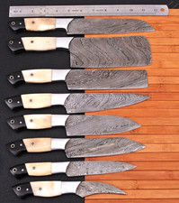 Damascus Chef Set Custom HandMade Kitchen Knife -Hand Forged Damascus Steel 1556