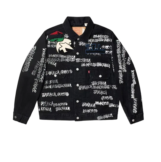 Stussy Our Legacy Levi's Type 2 TruckerJacket Black Medium Size M