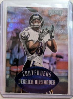   1997 Playoff Contenders Blue DERRICK ALEXANDER #14 BALTIMORE RAVENS