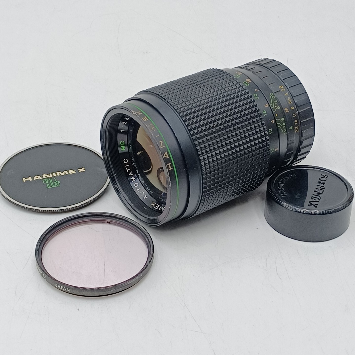HANIMEX LENS Automatic MC Camera Lens 1 2.8 f 135mm 55 767289 Japan w