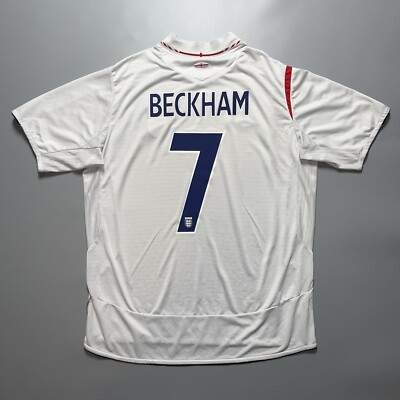 ENGLAND UMBRO 2006 WORLD CUP FOOTBALL SOCCER HOME JERSEY #7