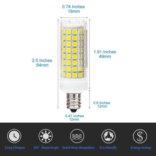 10W E12 LED Corn Light Bulb(4 Pack)E12 Dimmable 100 Watt Equivalent Bulb 1000... - Picture 4 of 9