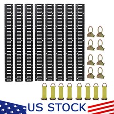 4ft E Track Tie-Down Rail Kit,Indoor E Track 4' 8x for Garages,Trailers,Vans