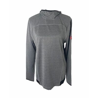 Spyder Shirt Mens Medium Grey Pro-Web Long Sleeve Hooded High Neck