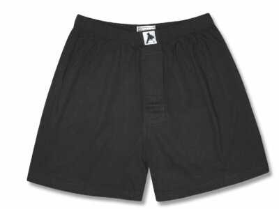 Biagio Mens Solid BLACK Color BOXER 100% Knit Cotton Shorts