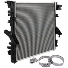 Radiator w/ 4x Universal Oil Hose Clamps For 2007-2011 Jeep Wrangler 3.8L V6