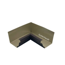 1 - Aluminum 6" - Inch Gutter Inside Box Miter Color Musket Brown