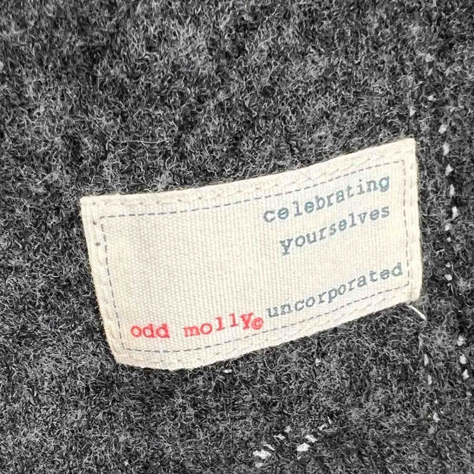 Cardigã Odd Molly cinza boho envoltório frontal manga longa suéter de lã tamanho 1 / pequeno - Imagem 4 de 4