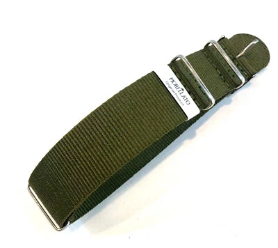 Cinturino Orologio Da Uomo MORELLATO Tessuto Nylon VERDE Militare 18 20 22
