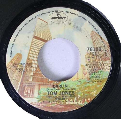 Tom Jones: All The Love Is On The Radio / Same, 45 RPM VG+ (I1) | eBay