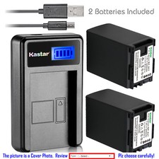 Kastar Battery LCD Charger for Canon BP-827 Canon VIXIA HF M32, VIXIA HF M36