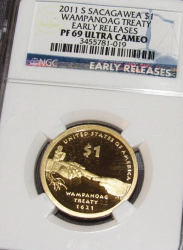BU Sacagawea 2011 S Mint NGC graded PF 69 Ultra Cameo Sc'l Label Native American