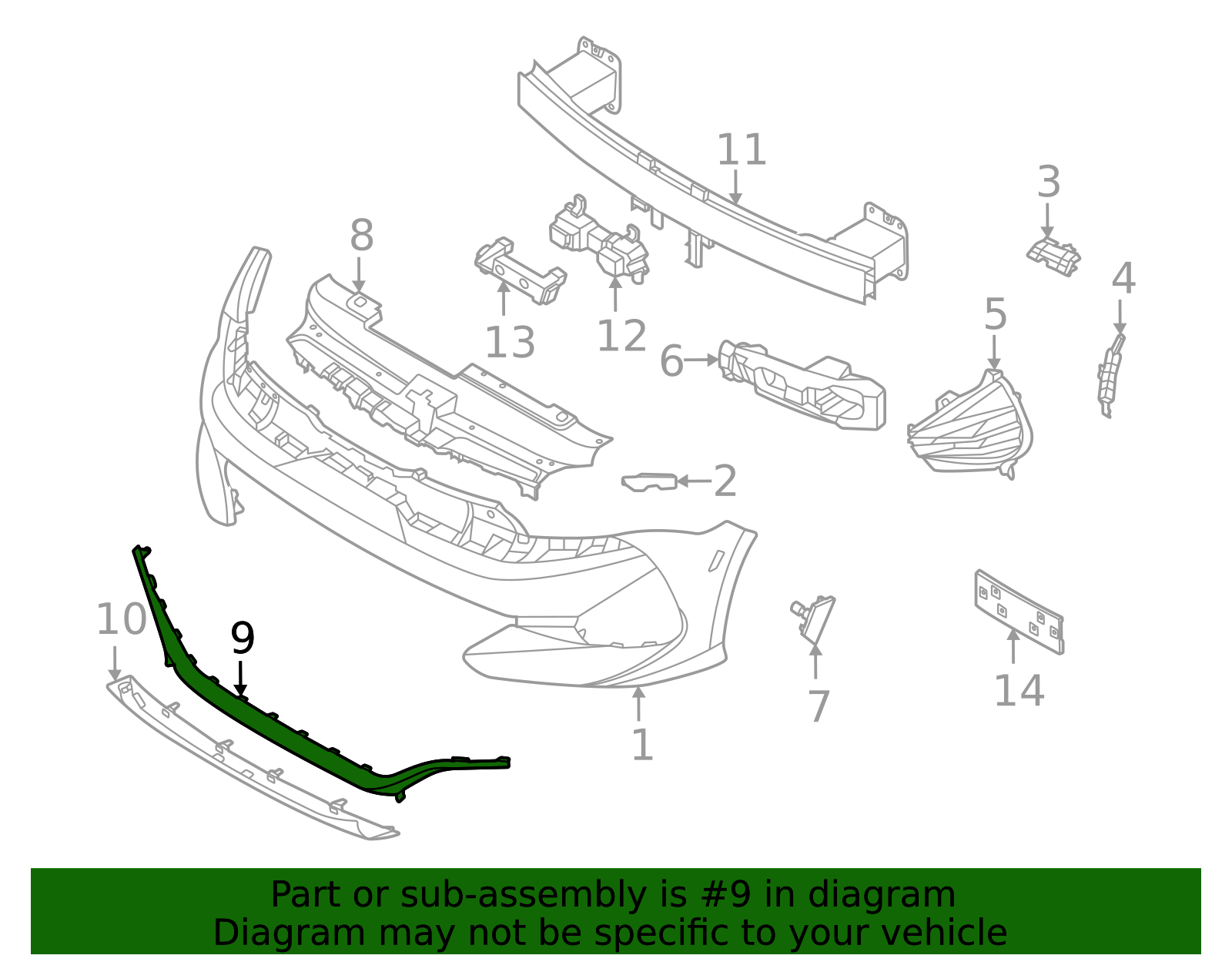 2021-2023 KIA K5 GT-LINE FRONT LOWER VALANCE TRIM 86532-L3300 OEM 
